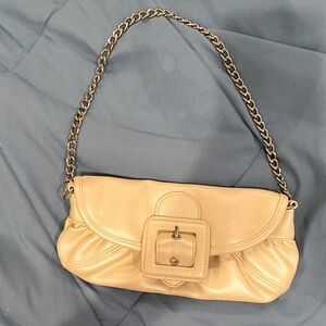 Elegant Cream Chain Shoulder Bag